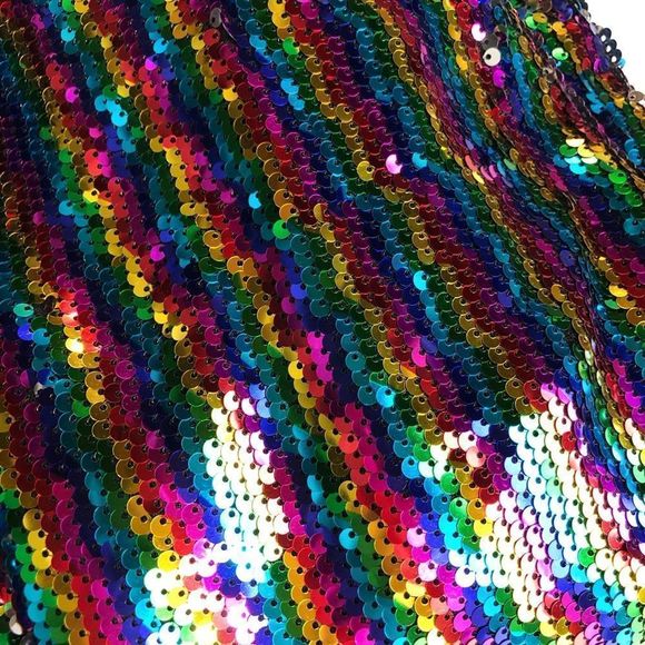 ASOS Rainbow Stripe Sequin Pullover with Pouch - Picture 10 of 14